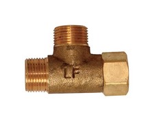 Plumb Pak PP2038LF Rough Brass Tee Adapter 3/8 Female x 3/8 Tube x 3/8 Tube in.