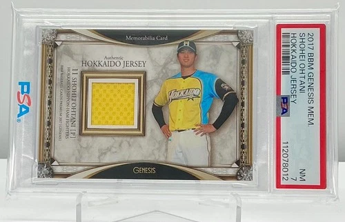 SHOHEI OHTANI 2017BBM GENESIS HOKKAIDO YELLOW JERSEY(/300) #PSA7!LOWPOP!(RC)