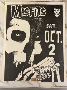 VINTAGE MISFITS PUNK FLYER. RARE ORIGINAL MISFITS. DANZIG
