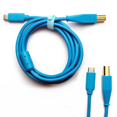 DJ TECHTOOLS DJTT USB-C Chroma Cable Blue 1,5m, gerader Stecker - Kabel für DJs