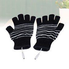 Usb Plug-in Heated Gloves Heating Pad Hand Warmer Half Finger Mittens