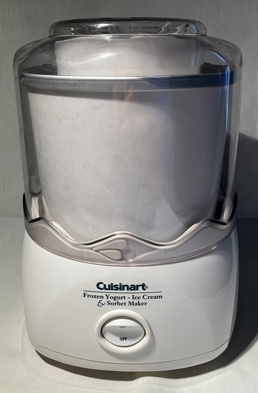 Used Complete Cuisinart Ice Cream Maker ICE-20 with Instructions.  White.