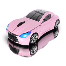2.4GHz Wireless Cool Sport Race Car Optical Gaming Mouse USB Pink