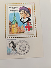 Paul de Chomedey, Neuville sur Vanne ,CARTE FDC  SOIE 1er jour 1972 (T4)