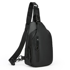 USB Charging Sling Bag Waterproof Crossbody Chest Pack EDC Travel Shoulder B