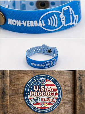 NFC-Enabled Non-Verbal Support Bracelet for Kids & Adults   Durable TPU 2-Pack