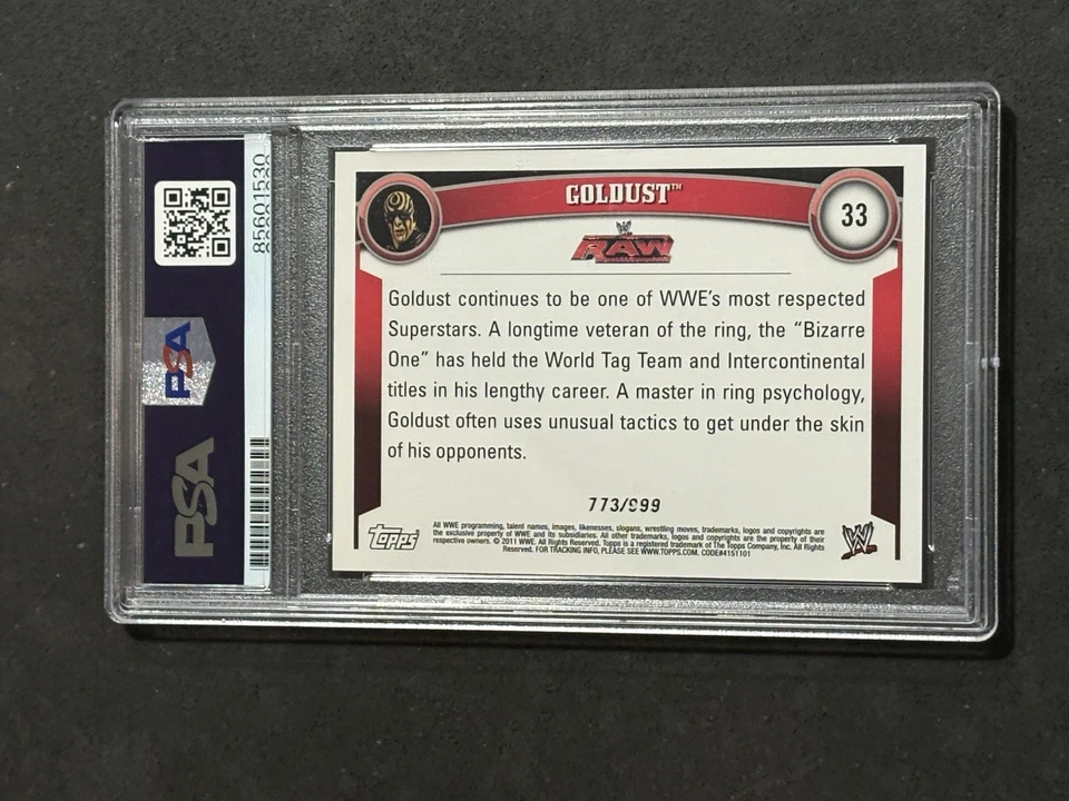 GOLDUST 2011 TOPPS BLACK WWE SIGNED AUTOGRAPHED CARD PSA/DNA CERTIFIED - Image 2 of 2