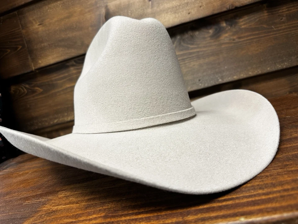 Sombrero Western 100 % fieltro genuino lana fina beige Texas 1115 Foto 2 de 4