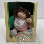 Vintage 1985 Cabbage Patch Kids Doll Coleco CIB Brown Hair Blue Eyes Box Damage