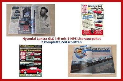 Hyundai Lantra GLS 1.6i mit 114PS Literaturpaket - 2 komplette Zeitschriften