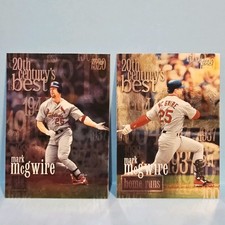 Mark McGwire 2 Card Lot Topps 20th Century's Best Foil Cardinals