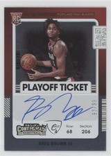 2021-22 Panini Contenders Playoff Ticket /99 Greg Brown III #136 Auto s3g