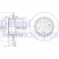 2X Delphi Bremsscheiben Hinten 286Mm Voll Passend FÜR Saab 9-5 | BG3908C