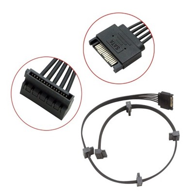 15Pin Line Splitter Computer Serve Hard Disk Expansion Cable 15Pin to 3/4/5