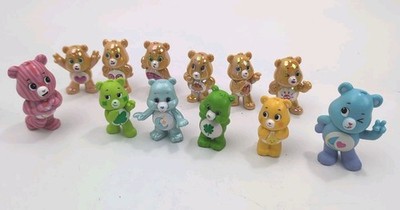 Lot Of 12 Care Bears TCFC Gold Ruby Mini Figures Bedtime Dreamtime Good Bear