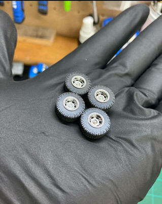 1:64 truck wheels tires ''Old School V1 AT'' 3D Printed 3 Sizes to choose from