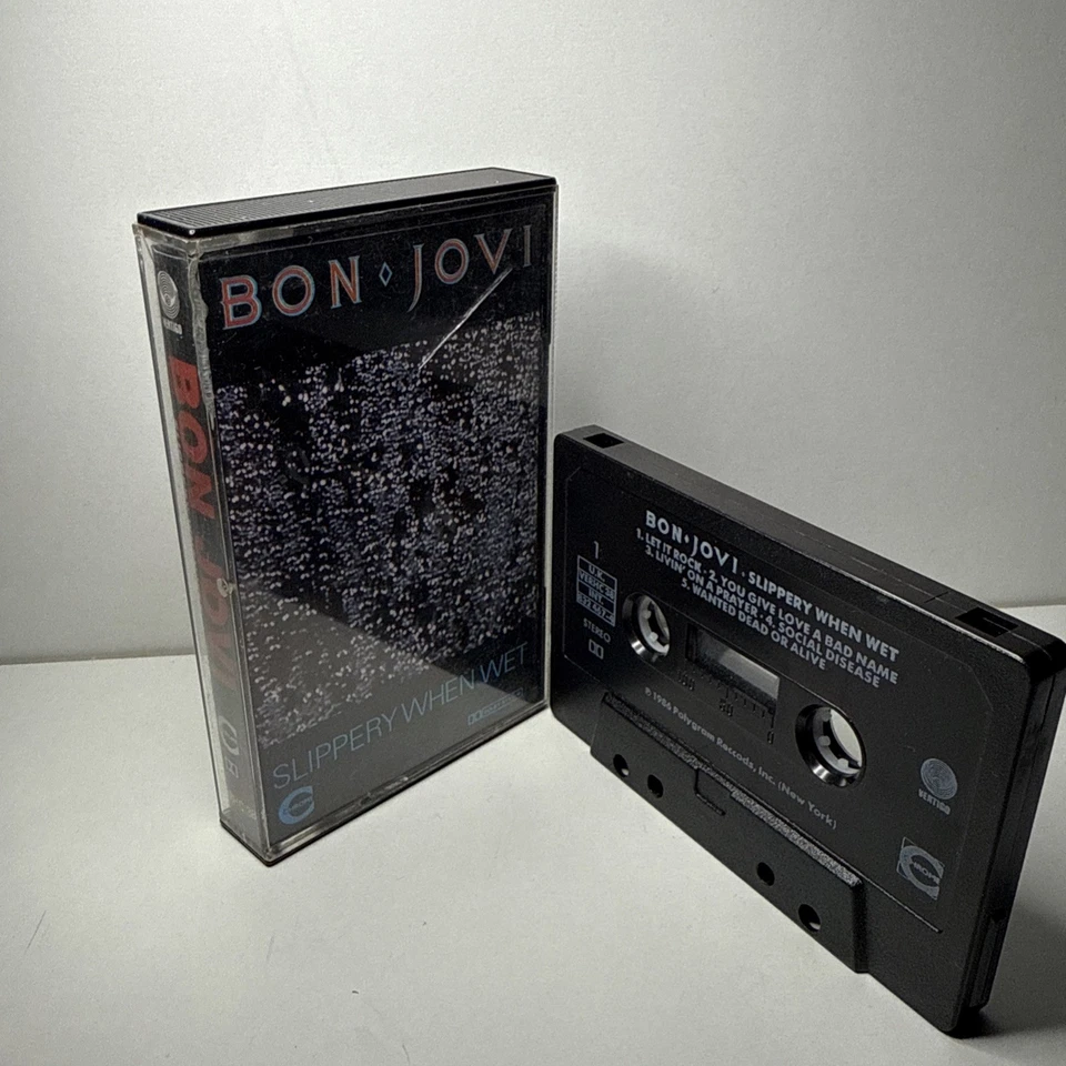 Bon Jovi - Slippery When Wet (Cassette Album) VERHC 38 - Image 3 of 4