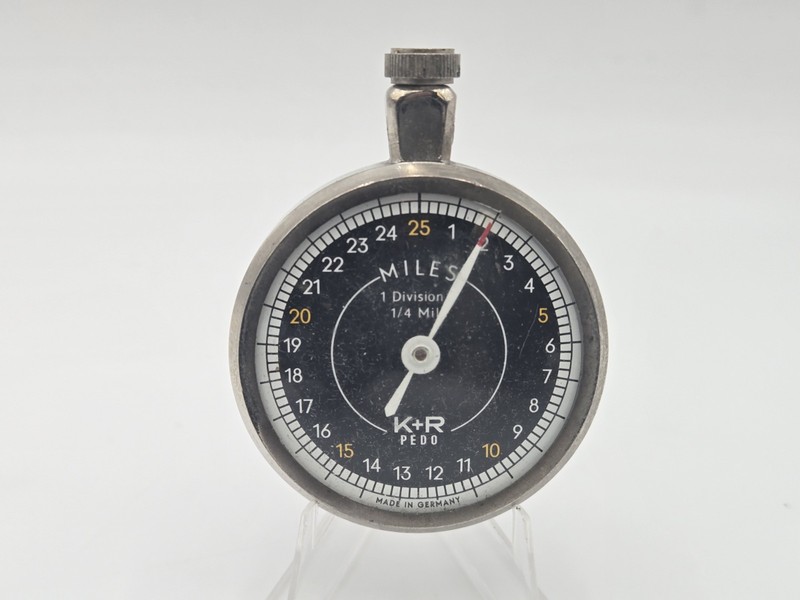 Vintage K+R Pedo Pedometer Untested As Is Germany Mile Distance Pocket Gauge