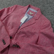 NEW J Crew Blazer Womens 2 Pink Linen Blend Schoolboy Sport Coat Suit Jacket Top