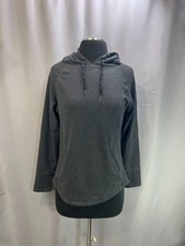 Sudadera con capucha para mujer Athletic Works S 4-6 gris carbón forrada de algodón polar