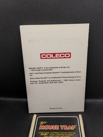 MOUSE TRAP ATARI 2600 COLECO COLECOVISION GAME CARTRIDGE & MANUAL VGC