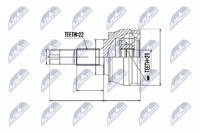 Gelenksatz Antriebswelle Nty NPZ-FT-023 FüR Stilo Alfa Punto Mito Fiat Idea Opel