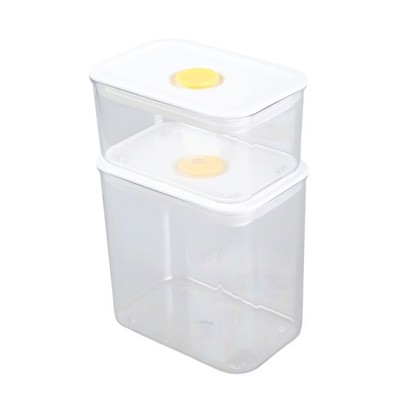 Pack of 6 Stackable Airtight Plastic Clear Dry Storage Container with Lid