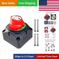 Battery Disconnect Switch Master, 12V-48V Waterproof Power Isolator On-Off Ki...