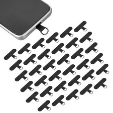36pcs Phone Tether Tab, Universal t Shape Phone Lanyard Patch, Black
