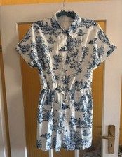 Jumpsuit blau weiß Toile de Jouy Gr. XL  Ove...