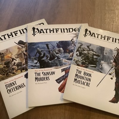 Paizo Pathfinder Rise of the Runelords Adventure Path 1-3 Lot PZO9501