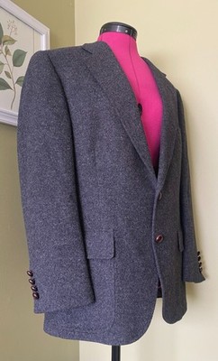 Vintage 1970s Mens Christian St John by Racquet Club Wool Blazer, LG, Excellent