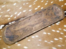 Carved Wooden Dough Bowl Primitive Wood tray Trencher Baguette Decor  19 1/2"