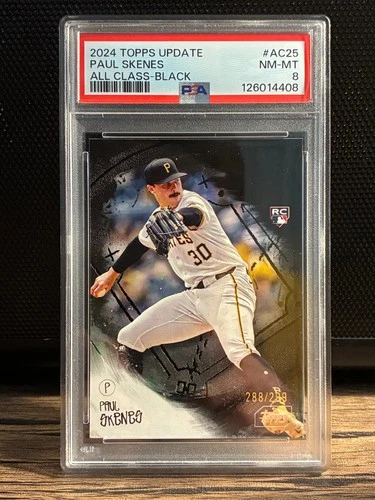 2024 Topps Update Series All Class Paul Skenes #AC-25 Black #/299 ROOKIE PSA 8