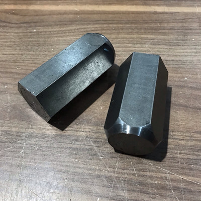 2x Reststück Stahl  Sechskant SK 40 mm, ca. 87 mm Lang, 1,9 Kg  (T-72)
