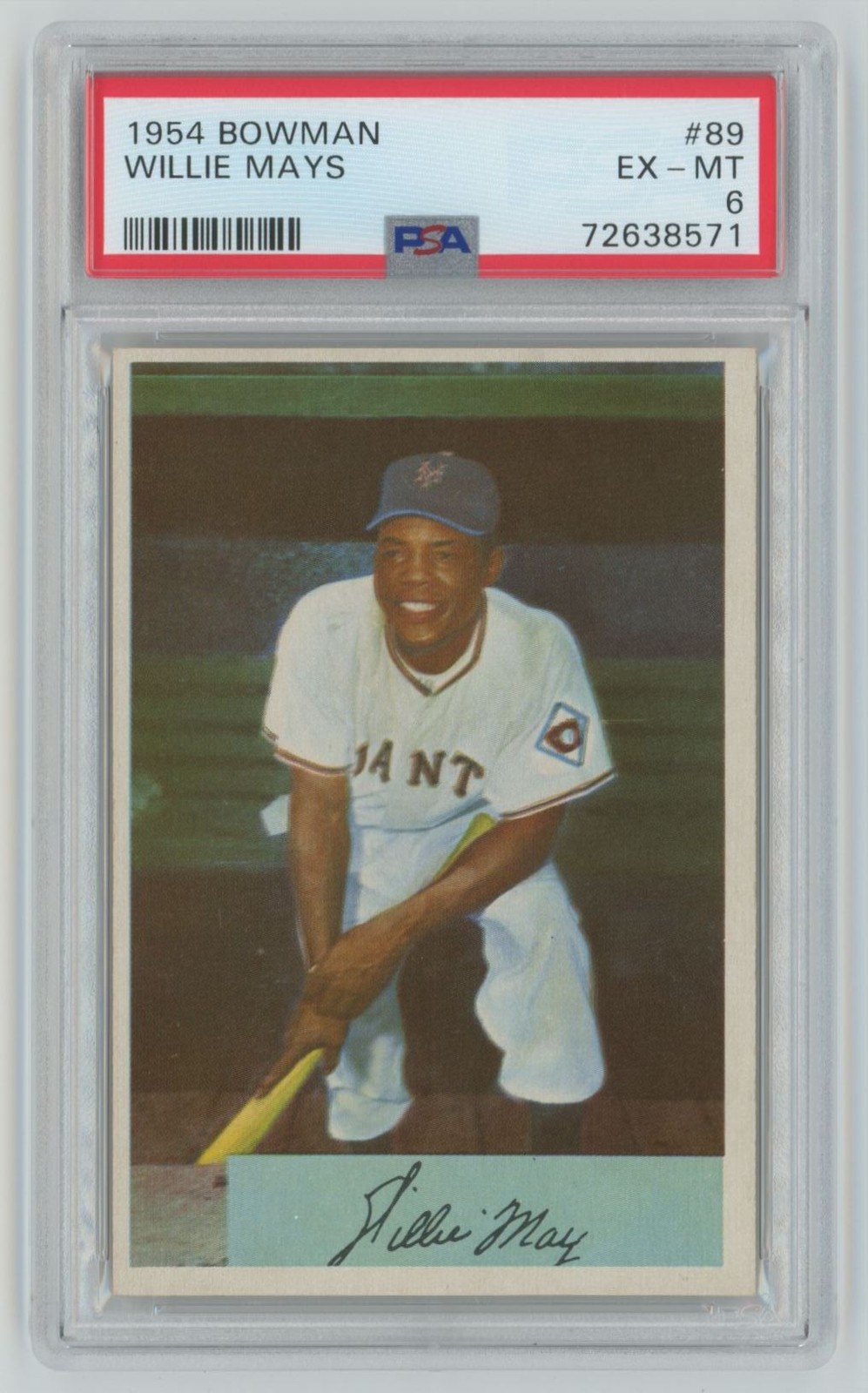 1954 Bowman Willie Mays PSA 6 New York Giants #89 A54