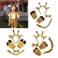 Giraffe Ears and Long Tail Set Cute Hairband Animal Headband for Gifts Halloween