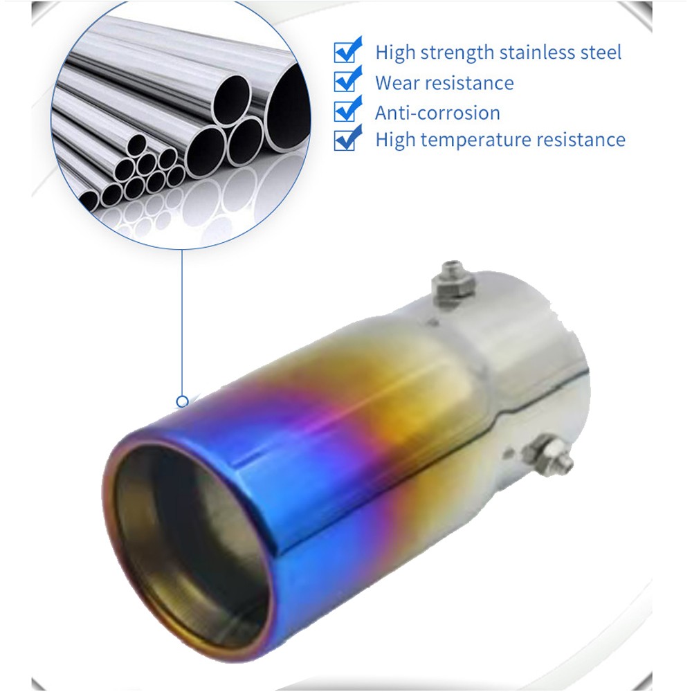 2x For 2004-2011 Lotus Elise Exhaust Pipe Tip Rear Tail Throat Muffler Stainless