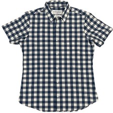 Mizzen Main Leeward Shirt Mens L Trim Windowpane Performance Short Sleeve