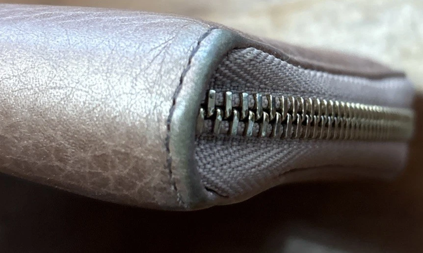 Auténtica cartera Gucci Soho de cuero con cremallera alrededor borla rosa pálido Foto 4 de 4