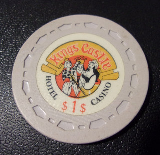 KINGS CASTLE HOTEL CASINO 1970 $1 casino gaming poker chip Lake Tahoe NV
