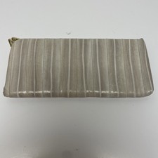Vintage Korea Eel Skin Beige Clutch Wallet, Purse - 7.5" x 3.25"
