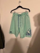 Adidas Men's Pulse Mint Seasonal Floral Logo CLX Swim Trunks