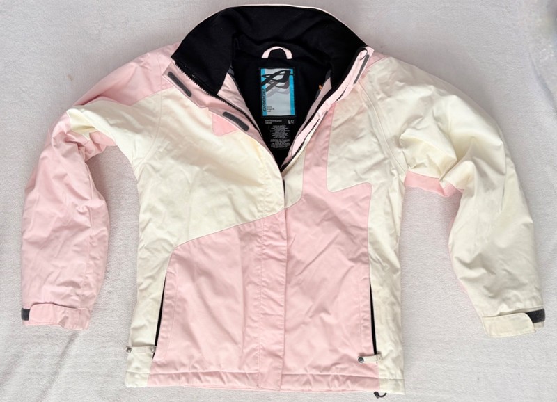 Orage Girl's  Cream & Pink Color Ski Coat : Size 12