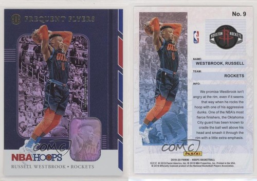 2019-20 Panini NBA Hoops Frequent Flyers Holo Russell Westbrook #9 1fv ...