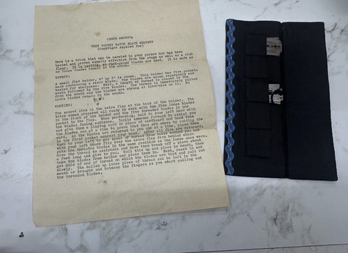Vintage Chuck Smith Razor Blade Mystery Magic Trick