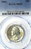 1964-P WASHINGTON SILVER QUARTER (PROOF LIKE) / PCGS MS63 / HARD TO FIND / RARE