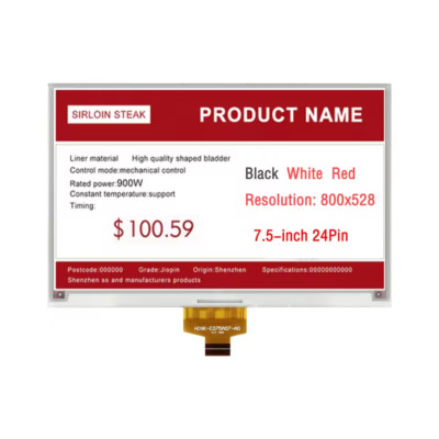 7,5-Zoll-24-Pin-Schwarzweiß-E-Paper-Display (880 x 528) HINK-E075A07-A0