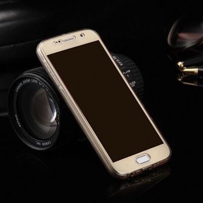 ASUS Zenfone Selfie Full Body 360 Silikon Schutzhülle Handyhülle Case Hülle Gold