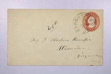 185x Scarce Georgetown DC Canceled Stationery Cover - X21